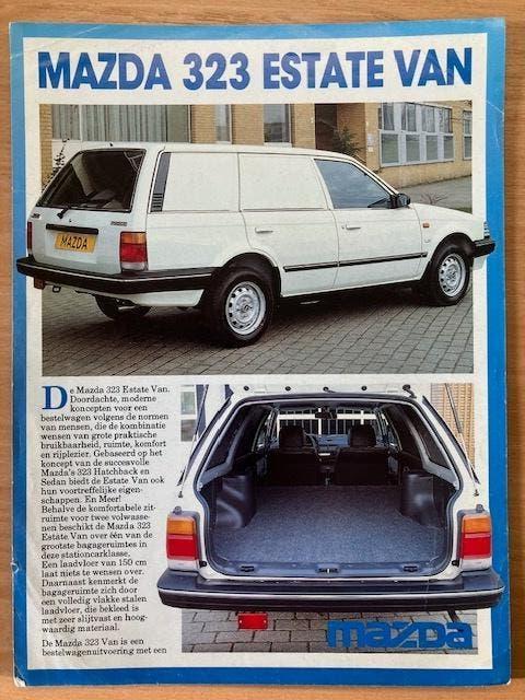 Autobrochure/Autofolder:  Mazda 323 Estate Van       NL, Ophalen of Verzenden, Zo goed als nieuw, Overige merken