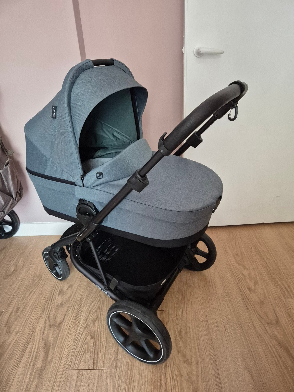 Easywalker Harvey3 frame met reiswieg- Forest Green, Ophalen of Verzenden, Zo goed als nieuw, Verstelbare duwstang, Kinderwagen