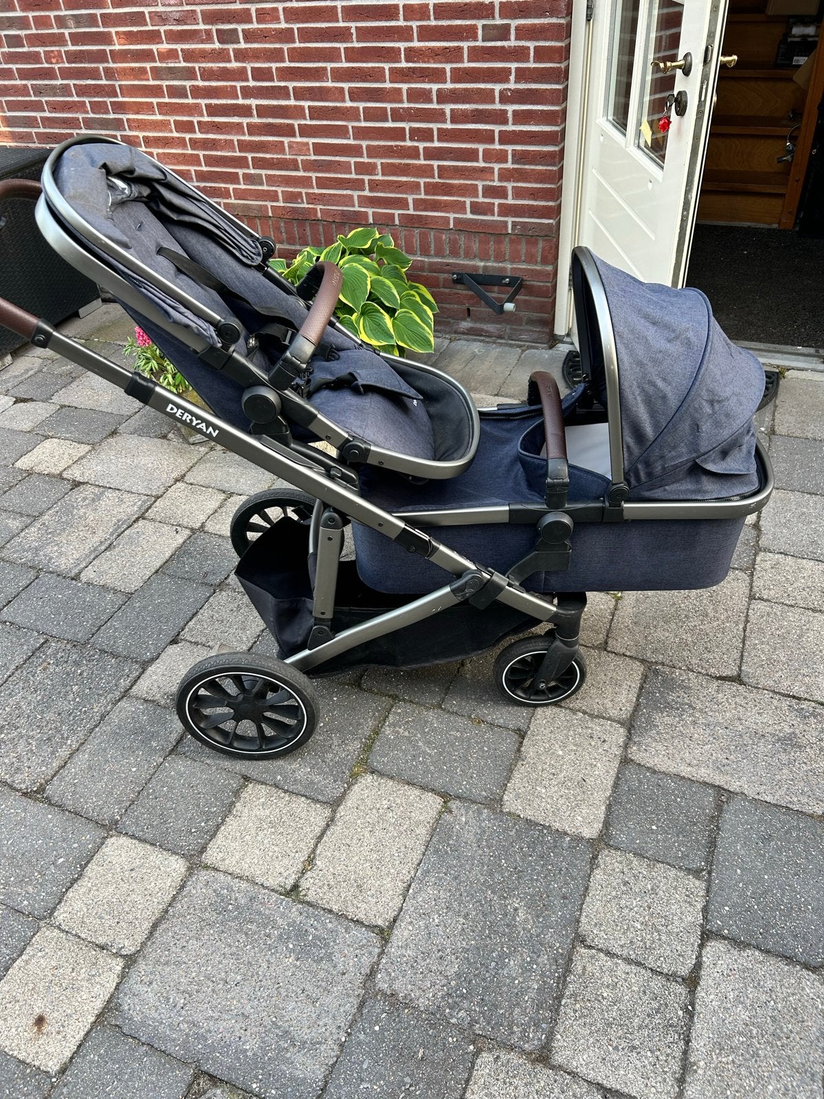 Deryan Evy 2 Duo Wagen - Complete Duowagen, Gebruikt, Duowagen, Ophalen, Kinderwagen