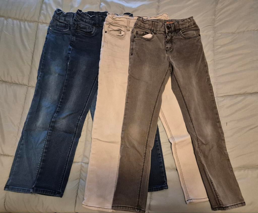 4 HEMA Skinny Fit Jeans Maat 134 - Jongens, Broek, Gebruikt, Ophalen of Verzenden, HEMA