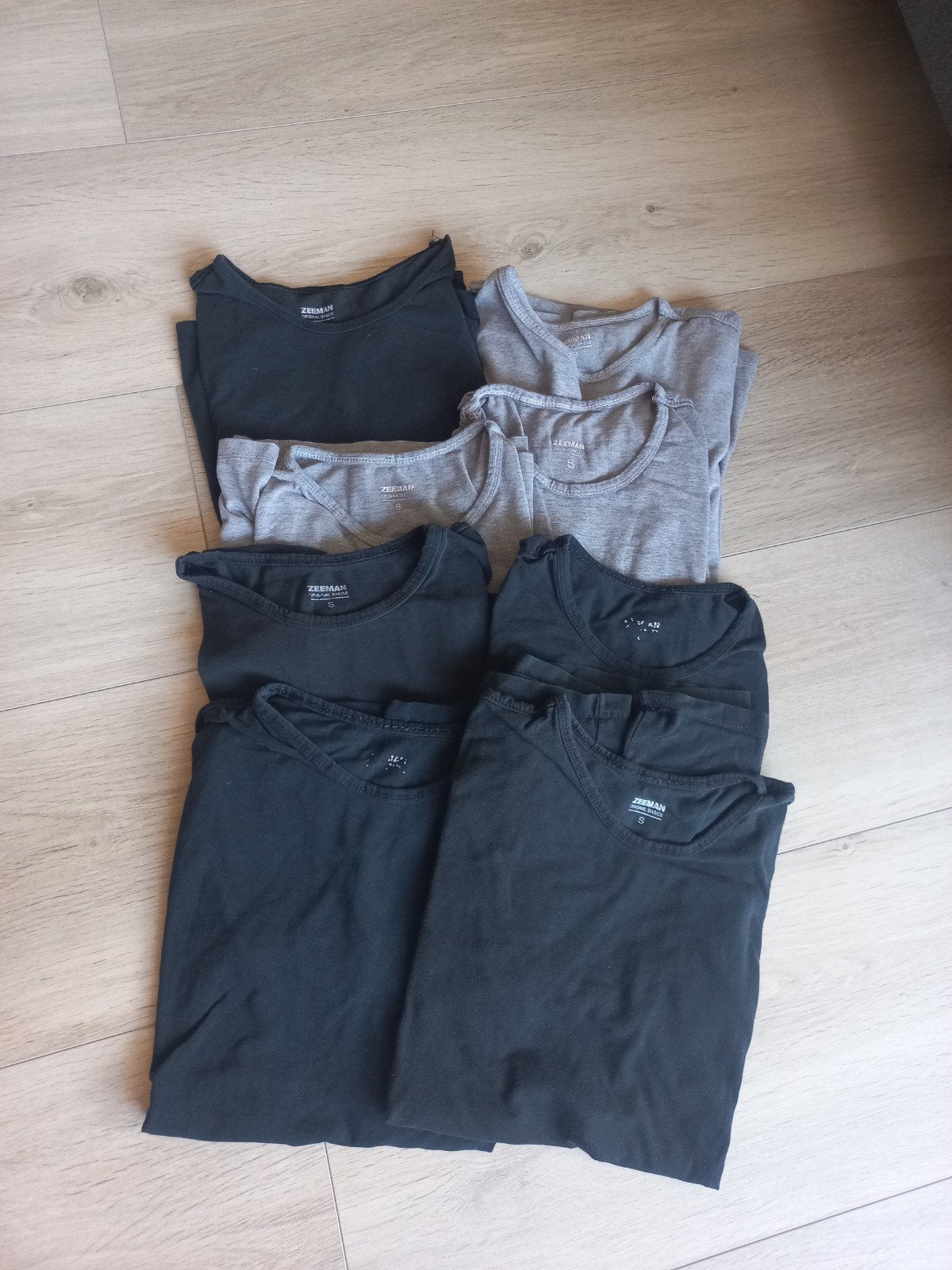 8x hemd/ondershirt met korte mouw maat S, Ophalen of Verzenden, Zeeman, Hemd