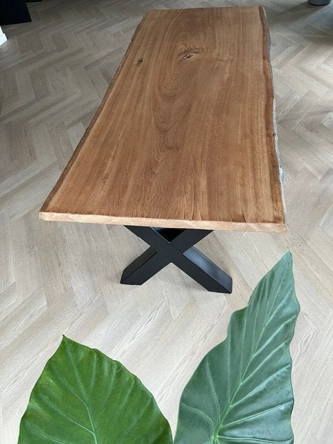 Piquia boomstamtafel eettafel, Ophalen, 200 cm of meer, 50 tot 100 cm, Zo goed als nieuw