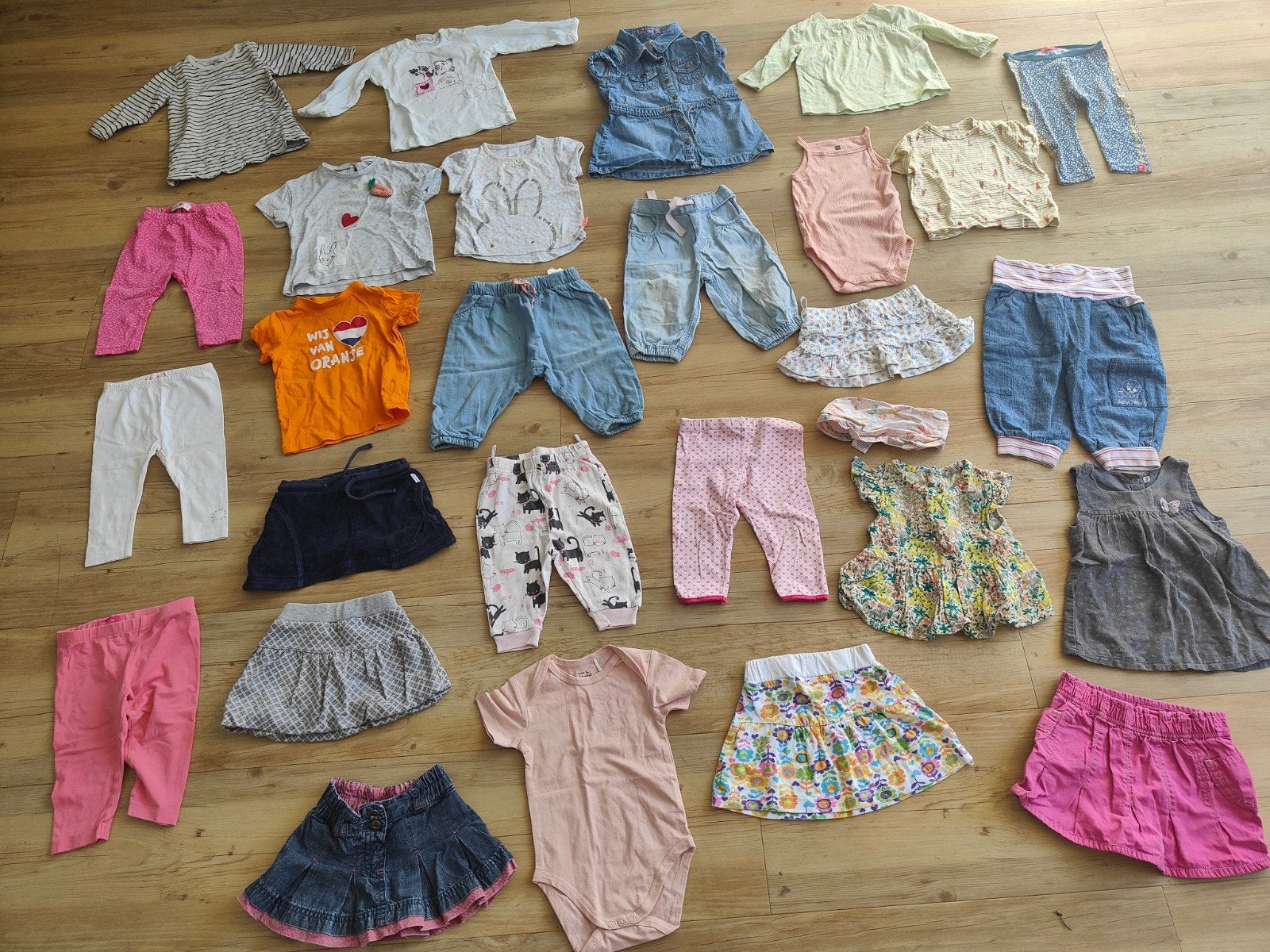 28 delig zomer kledingpakket meisje maat 68 oranje Noppies, Ophalen of Verzenden, Meisje