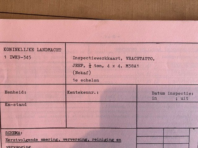 1 iwk YA 328 en div. TH voorschriften oa Jeep, Laro, YA 4440, Ophalen of Verzenden, Landmacht, Nederland, Boek of Tijdschrift