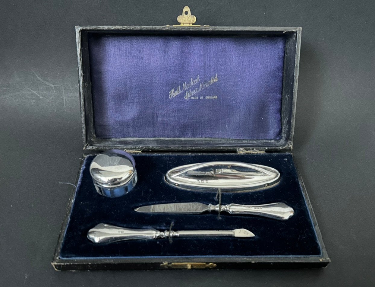 Zilveren Engelse Manicureset, 1918, Ophalen of Verzenden