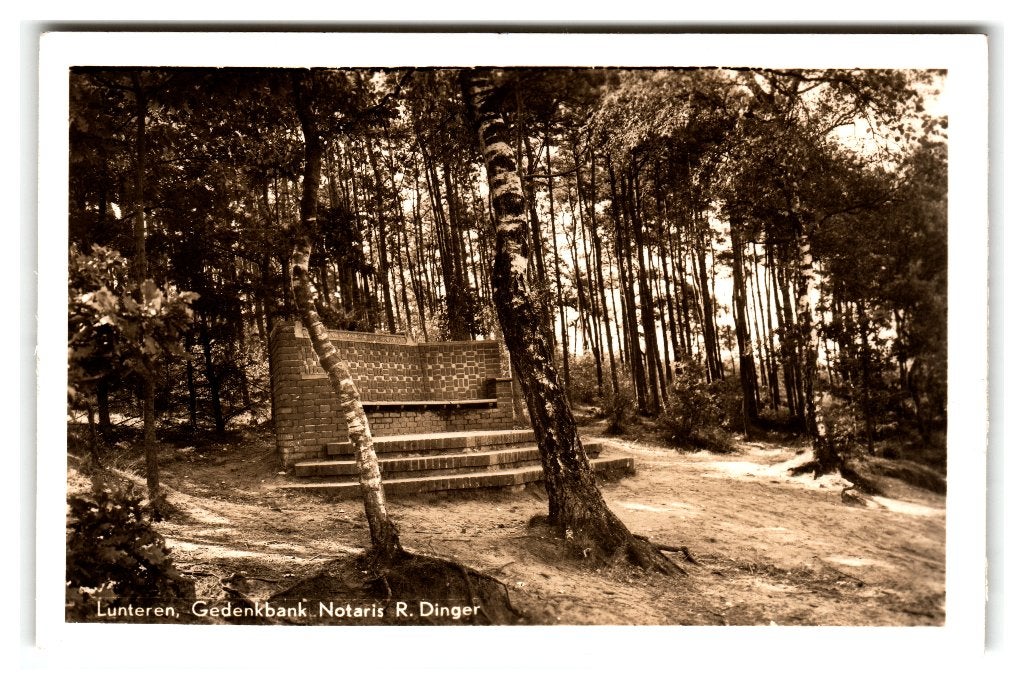 Lunteren, Gedenkbank Notaris R. Dinger, Verzamelen, Verzenden, 1940 tot 1960, Ongelopen, Gelderland