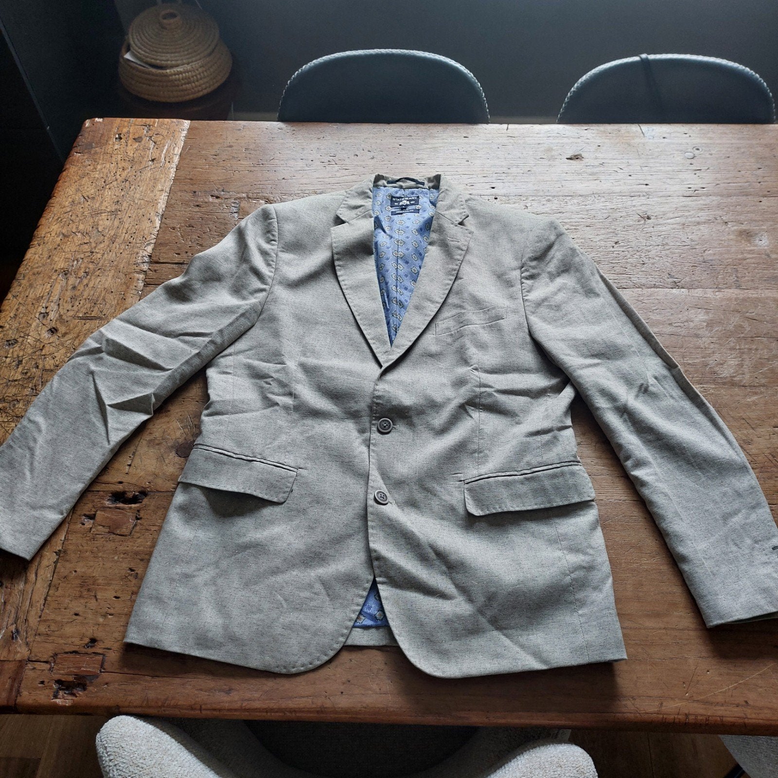 zgst:STATE of ART colbert regular fit met linnen L, Kleding | Heren, State of Art, Maat 52/54 (L), Ophalen of Verzenden, Zo goed als nieuw