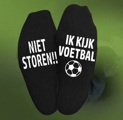 Sokken met tekst, Ophalen of Verzenden, Nieuw, Maat 43 t/m 46, Zwart