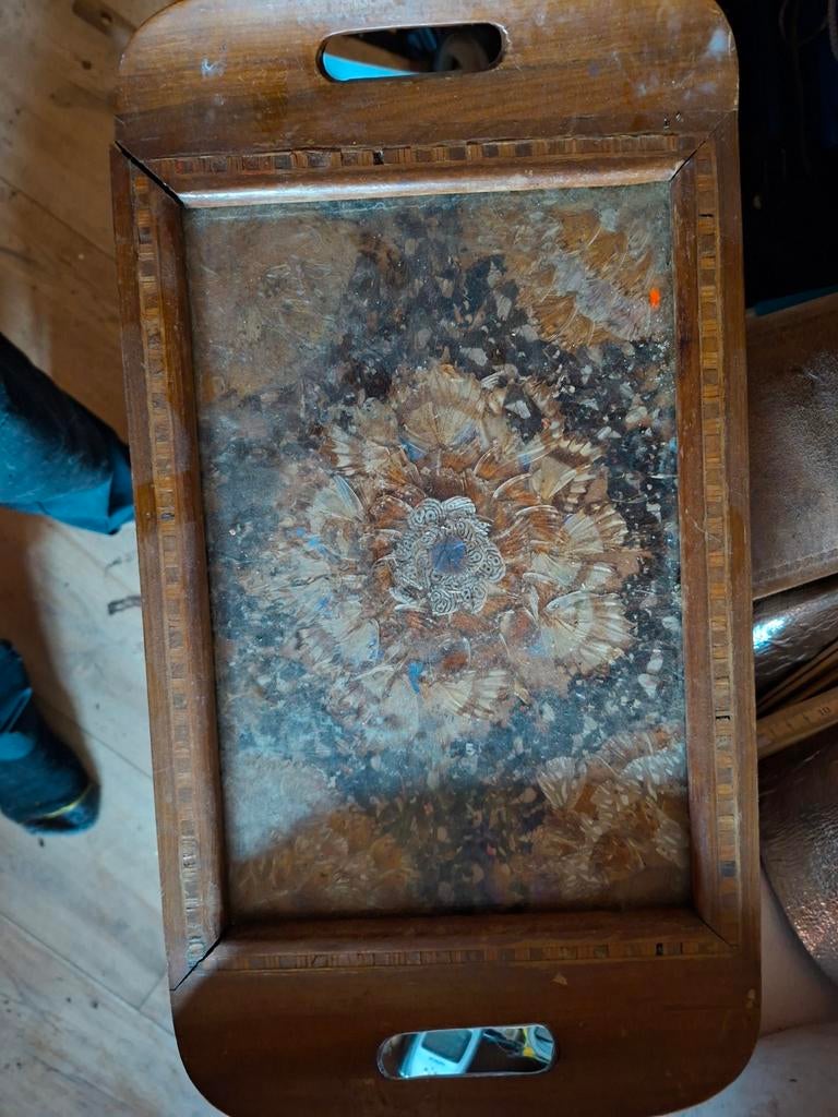 Uniek dienblad met mozaïek van vlindervleugels, Ophalen of Verzenden