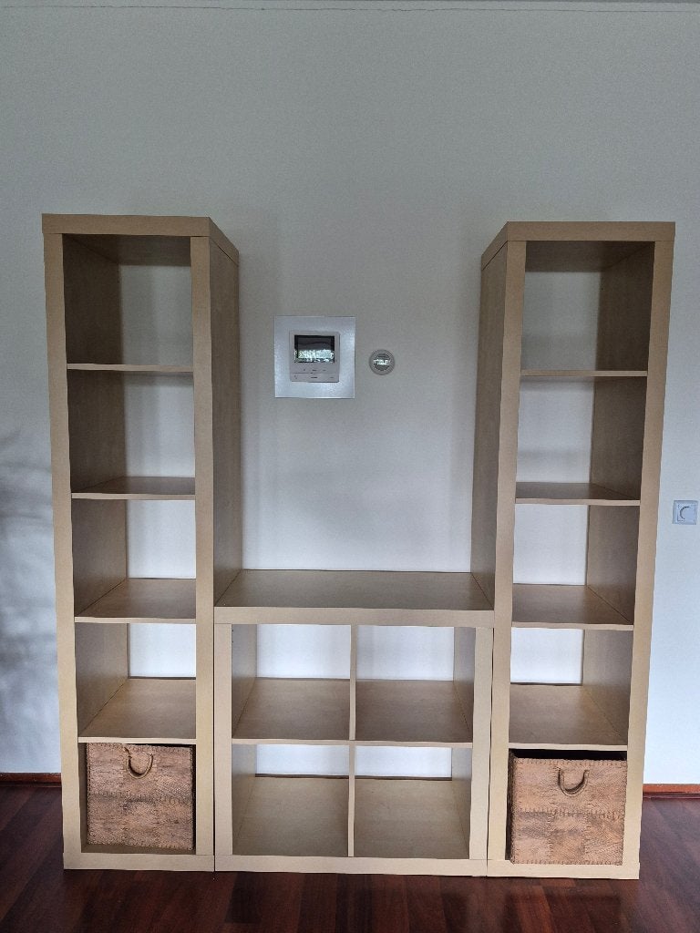 IKEA EXPEDIT vakkenkast licht hout – 3 losse elementen, Ophalen, Met plank(en), 150 tot 200 cm, Zo goed als nieuw