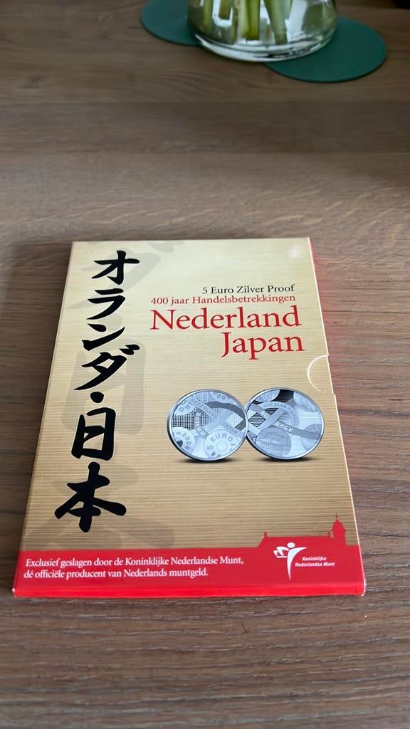 Het Nederland Japan Vijfje 5 euro zilver proof, Postzegels en Munten, Munten | Nederland, Ophalen of Verzenden, Koningin Beatrix