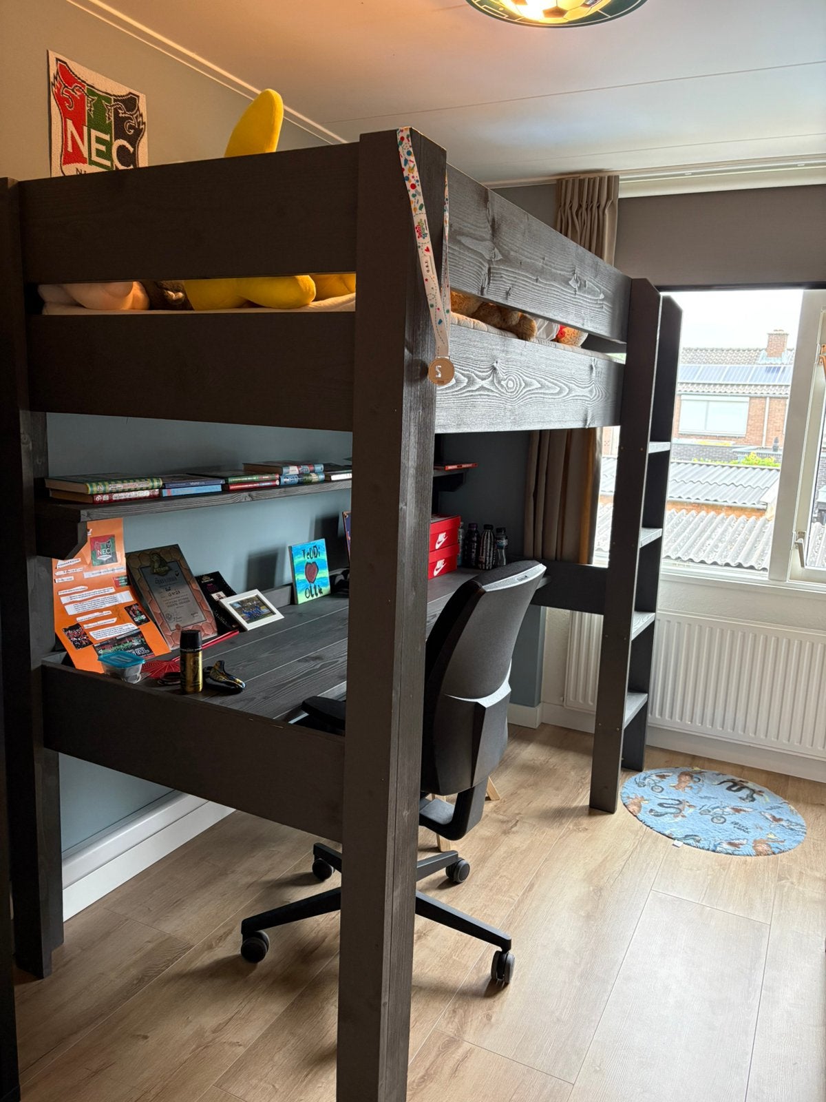 Hoogslaper + bureau in één, Ophalen, Gebruikt, Hoogslaper