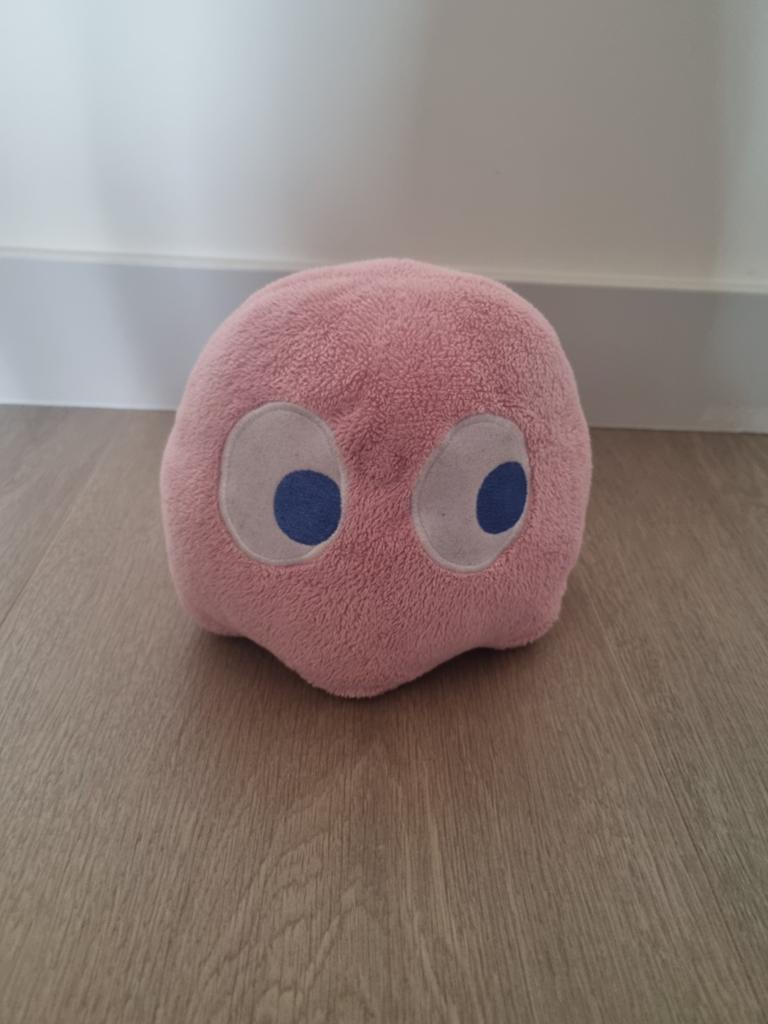 Schattige Pac-Man Pinky Knuffel - Roze Spookje, Overige karakters, Overige typen, Ophalen of Verzenden, Zo goed als nieuw