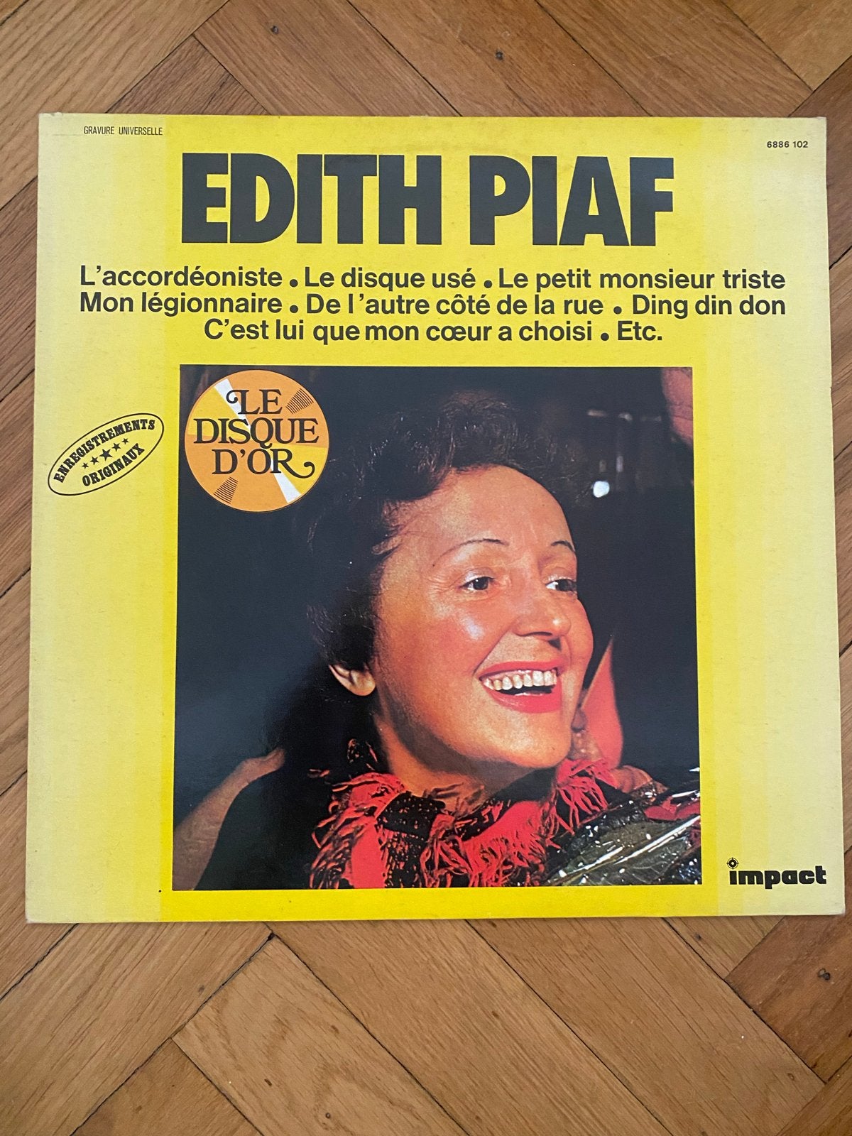 Edith Piaf - Le Disque D'Or LP (Impact) - Franse Chansons, LP, Gebruikt, Overige genres, Ophalen of Verzenden