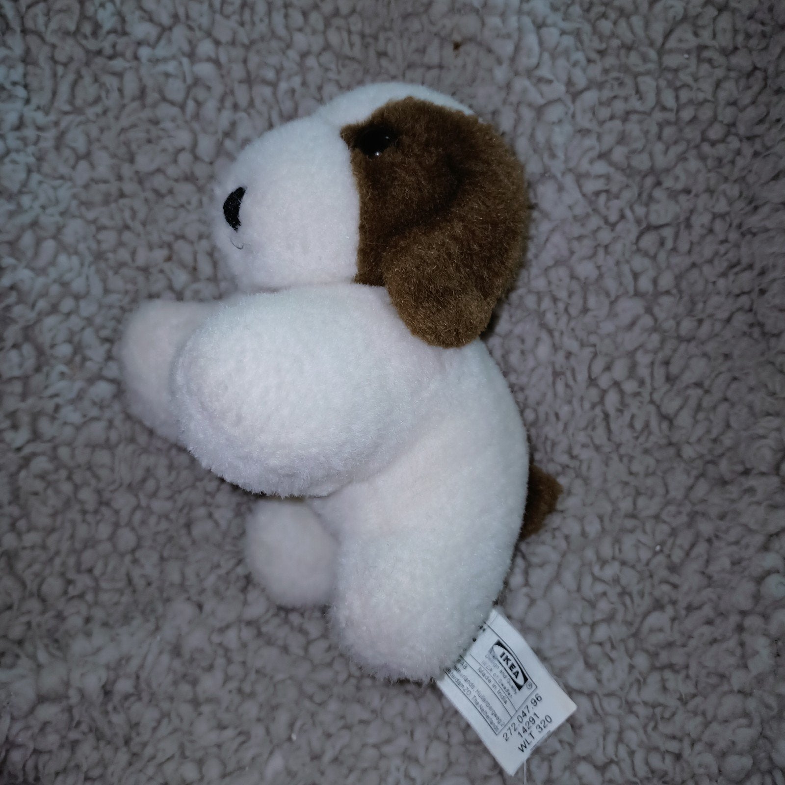 Vintage ikea bruin wit hondje., IKEA, Zo goed als nieuw, Wasbaar, Klein (minder dan 20 cm)