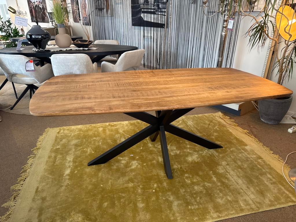 Foto 2 van Eettafel Deens ovaal Mango 160cm Direct/Leverbaar E-6049
