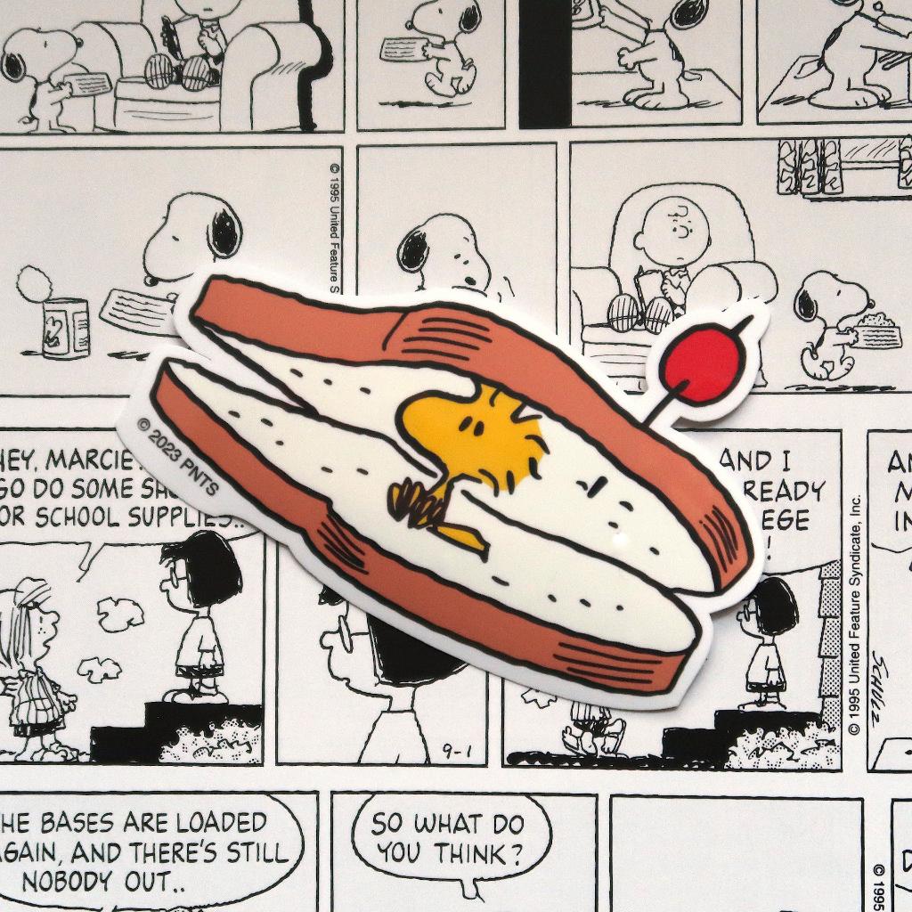 Woodstock van Snoopy/Peanuts strips boterham Sticker, Verzenden, Snoopy, Nieuw, Plaatje, Poster of Sticker