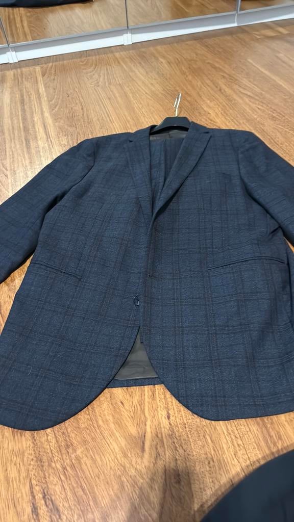 Matinique pak maat 54 - donkerblauwe ruit. Zo goed als nieuw, Ophalen of Verzenden, Zo goed als nieuw, Maat 56/58 (XL), Blauw