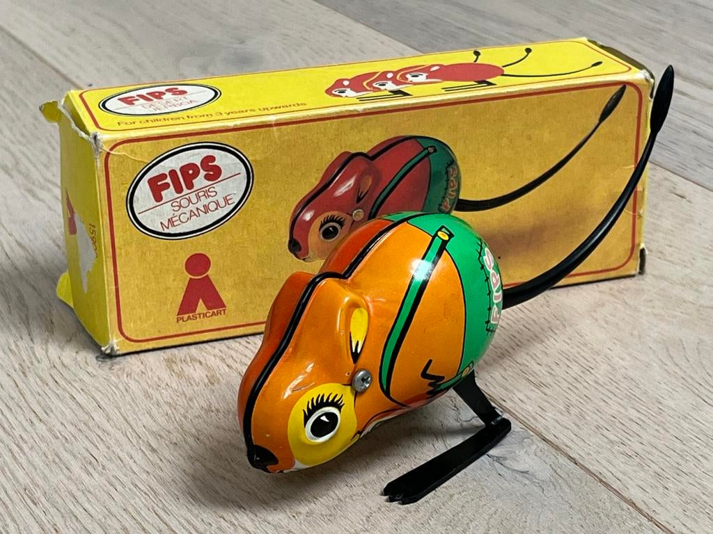 Blikken speelgoed muis FIPS Wüstenspringmaus DDR Plasticart, Antiek en Kunst, Antiek | Speelgoed, Verzenden