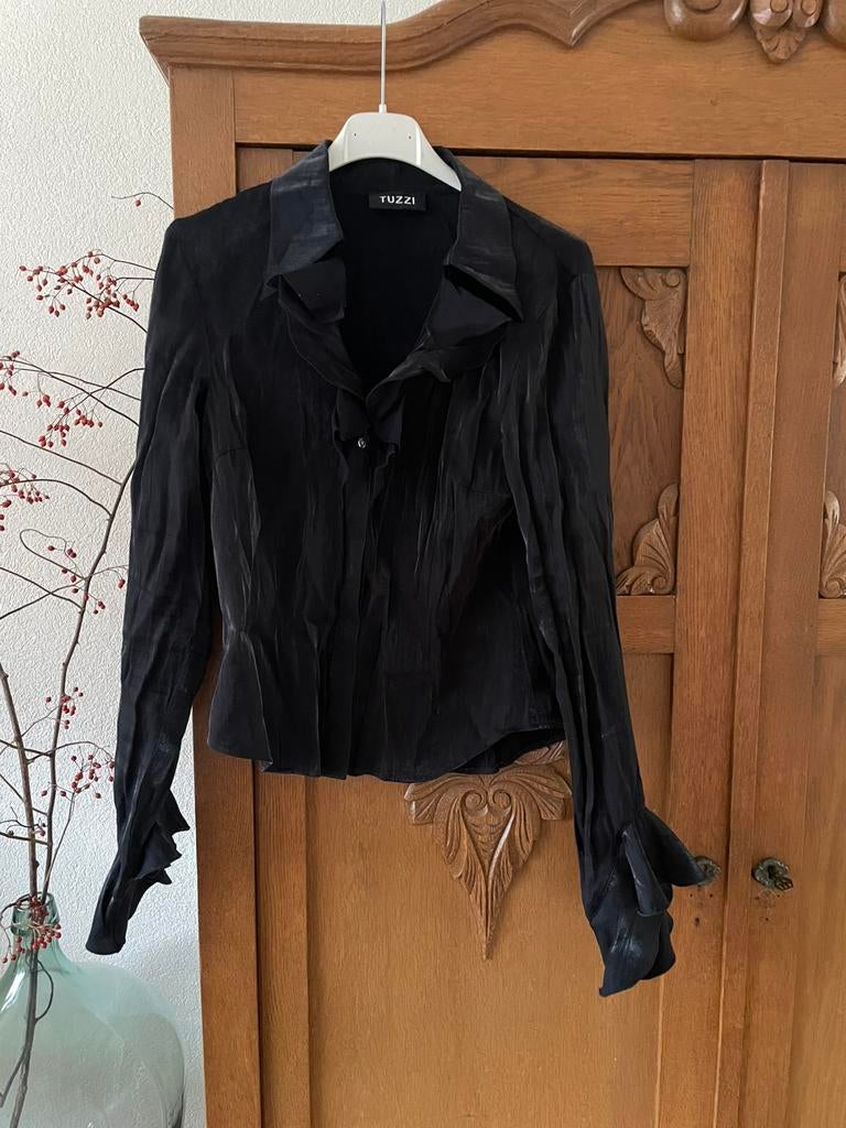 Mooie blouse van glanzende stof Tuzzi 36, Ophalen of Verzenden, Zo goed als nieuw, Maat 36 (S)