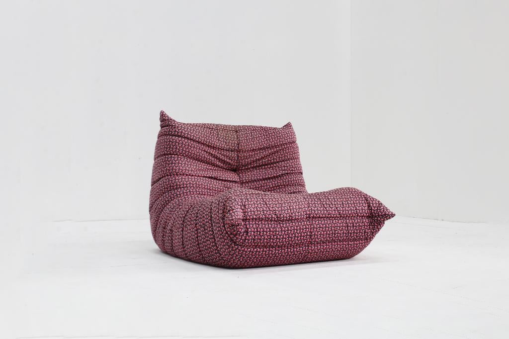Vintage Togo 1zits fauteuil Ligne Roset Michel Ducaroy 1976, Huis en Inrichting, Fauteuils, Gebruikt, Stof, 50 tot 75 cm, 75 tot 100 cm
