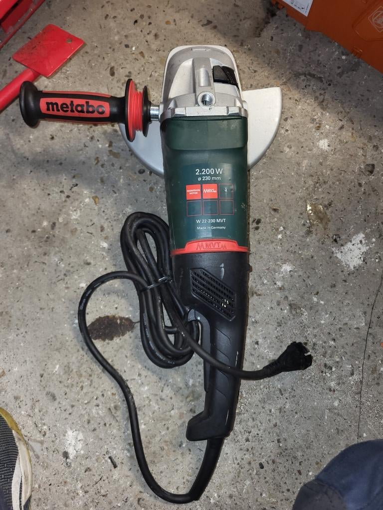 Metabo W22-230 MVT Slijptol - 230mm, Ophalen of Verzenden, Gebruikt, 1200 watt of meer, Overige typen