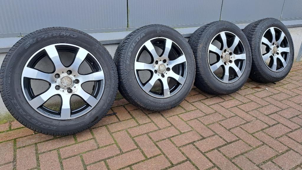 Bi-color velgen Megane Scenic Kangoo Citan Duster 205/60/16, Gebruikt, 16 inch, Banden en Velgen, Personenwagen