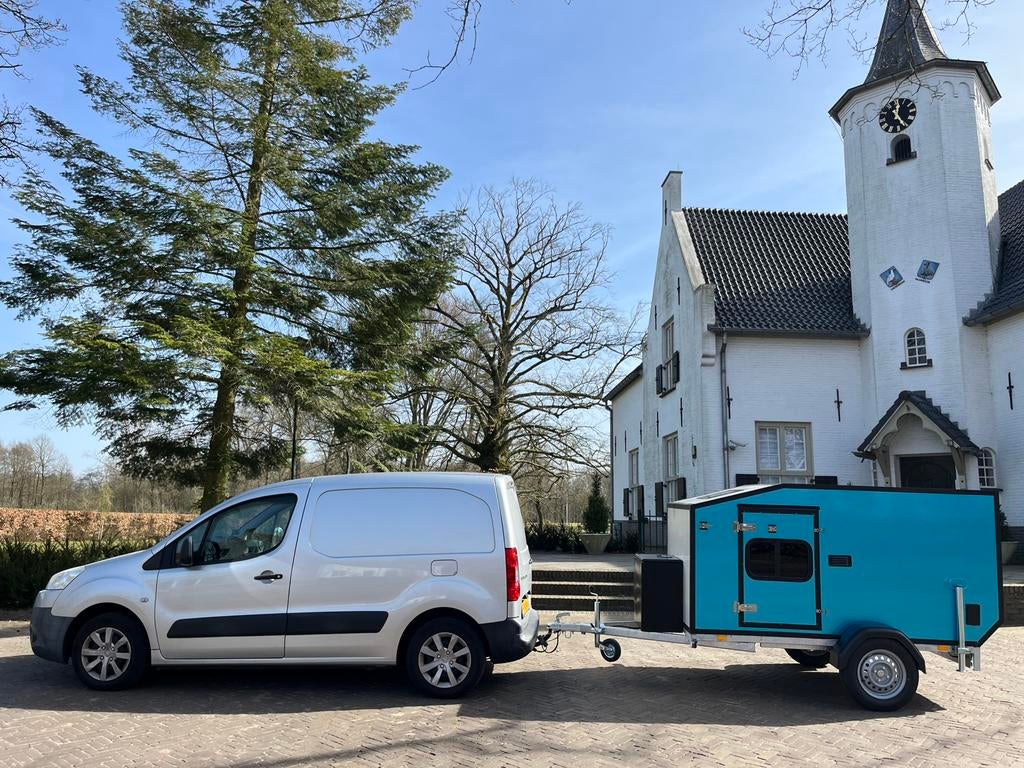 Mini caravan TEARDROP IN PRIJS VERLAAGD, Caravans en Kamperen, Overige merken, Rondzit, Koelkast, Tot en met 2