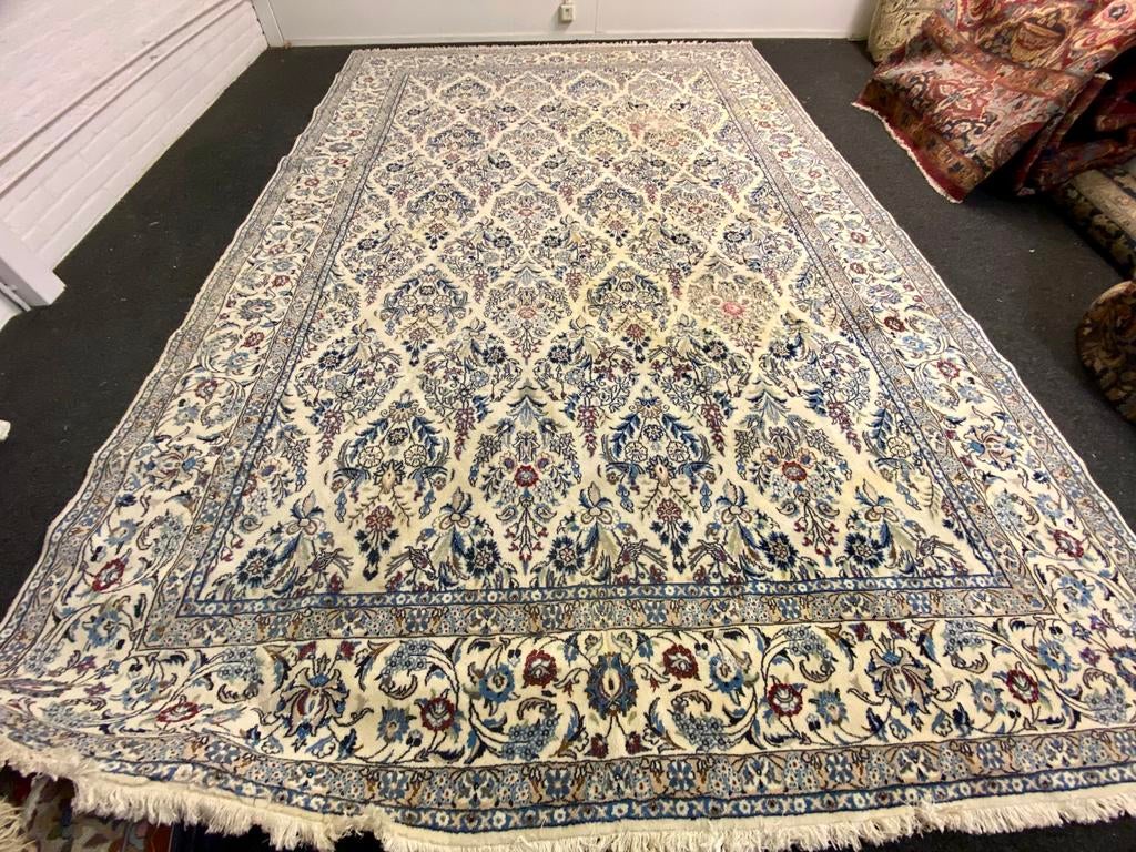 origineel handgeknoopt perzisch nain tapijt 370x250cm, Gebruikt, ., 200 cm of meer, Ophalen of Verzenden