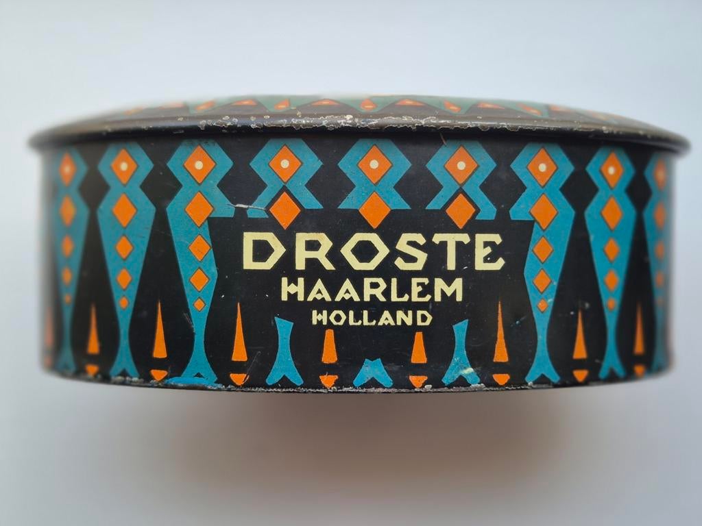 Droste chocolade blik Art Deco Jugendstil, Verzamelen, Ophalen of Verzenden, Gebruikt, Overige, Droste