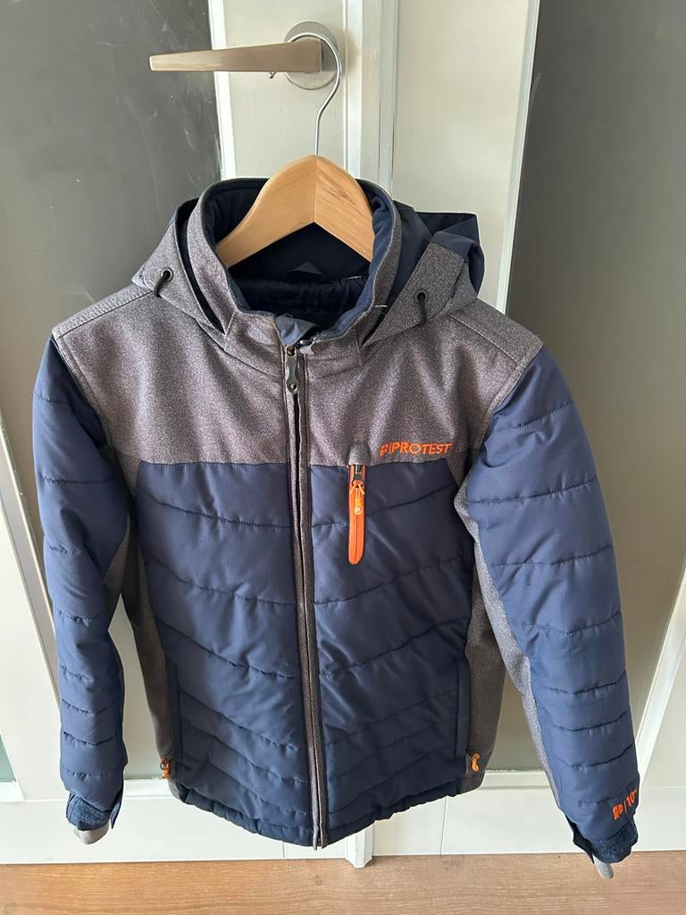 Protest Winterjas donkerblauw/grijs Maat 152, Ophalen of Verzenden, Zo goed als nieuw, Jongen, Overige typen
