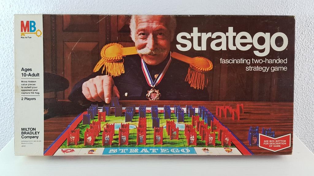 Stratego, MB Milton Bradley 1975, Engelse editie. 8C, Tweedehands verkoop, Tweedehands verkoop, Gebruikt, Ophalen of Verzenden