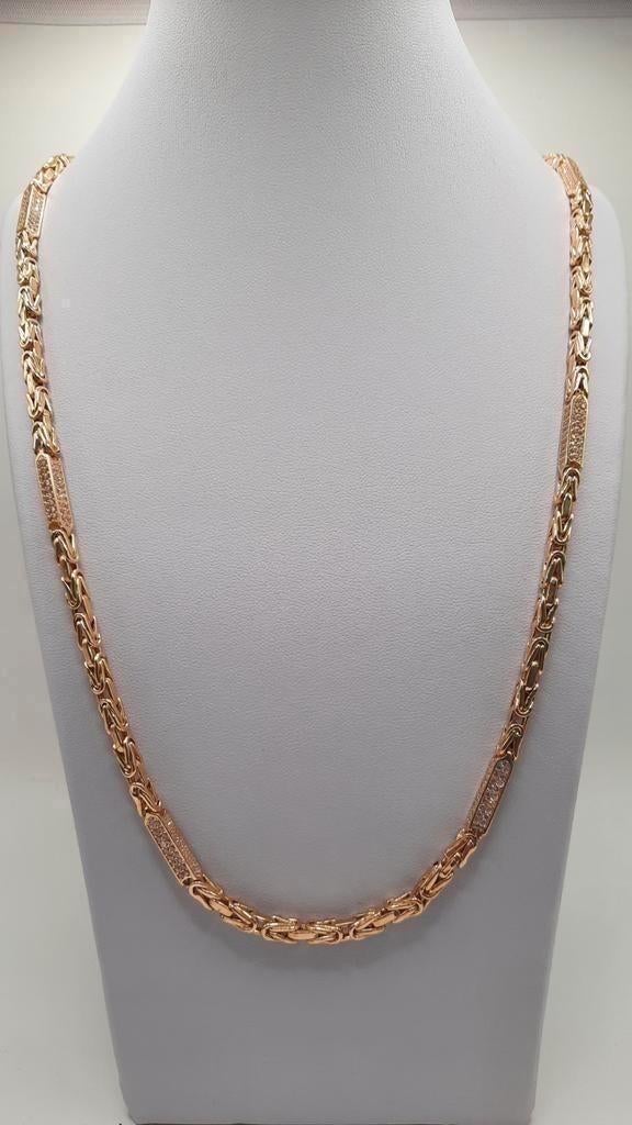gouden Koningsketting 14kt, Www.bredajuwelier.nl, Nieuw, Ophalen of Verzenden, Www.bredajuwelier.nl
