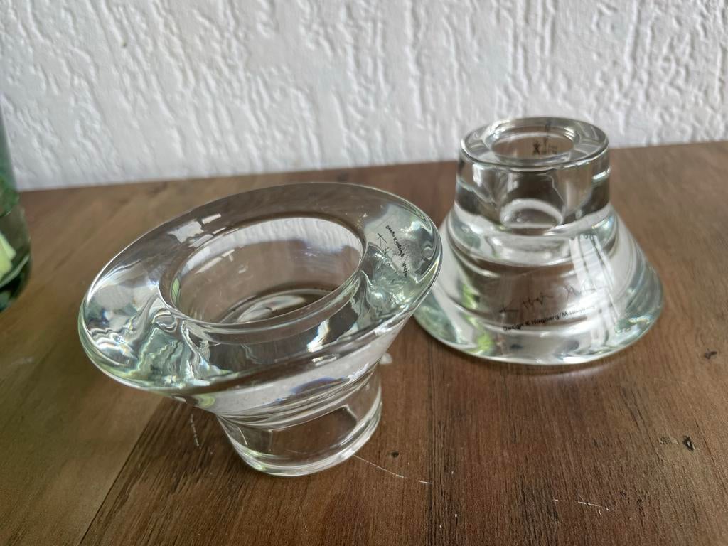 Retro IKEA Glazen Kaarsenhouders - Design Hagberg, Huis en Inrichting, Woonaccessoires | Kandelaars en Kaarsen, Overige materialen