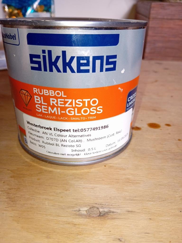 Sikkens  verf kleur mushroom, Doe-het-zelf en Verbouw, Verf, Beits en Lak, Ophalen of Verzenden