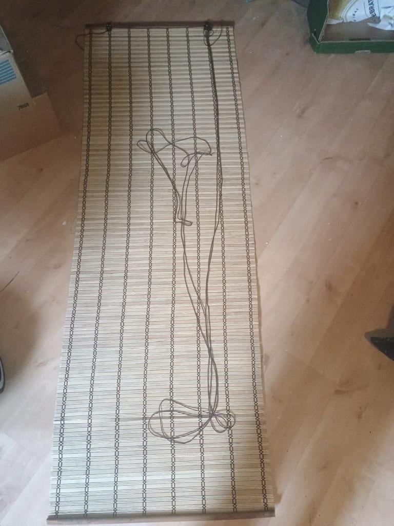 Bamboe rolgordijn, Gebruikt, 100 tot 150 cm, Natuurlijk, Ophalen of Verzenden