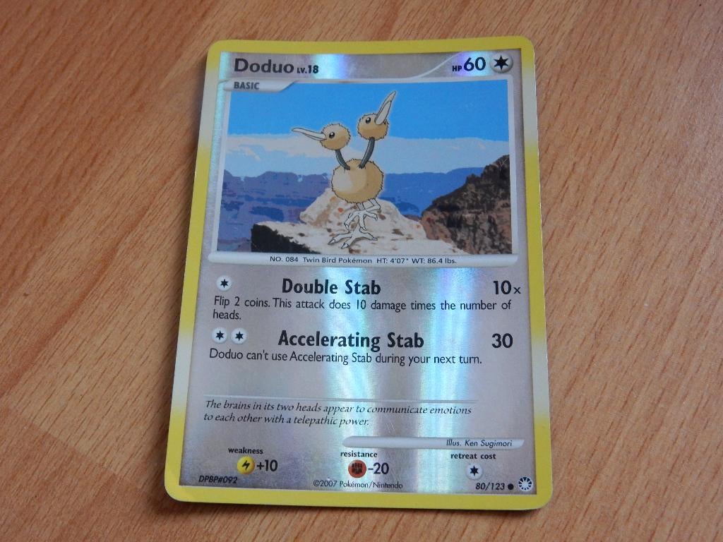 Doduo Reverse kaart: Diamond & Pearl - Mysterious Treasures, Ophalen of Verzenden, Zo goed als nieuw, Losse kaart