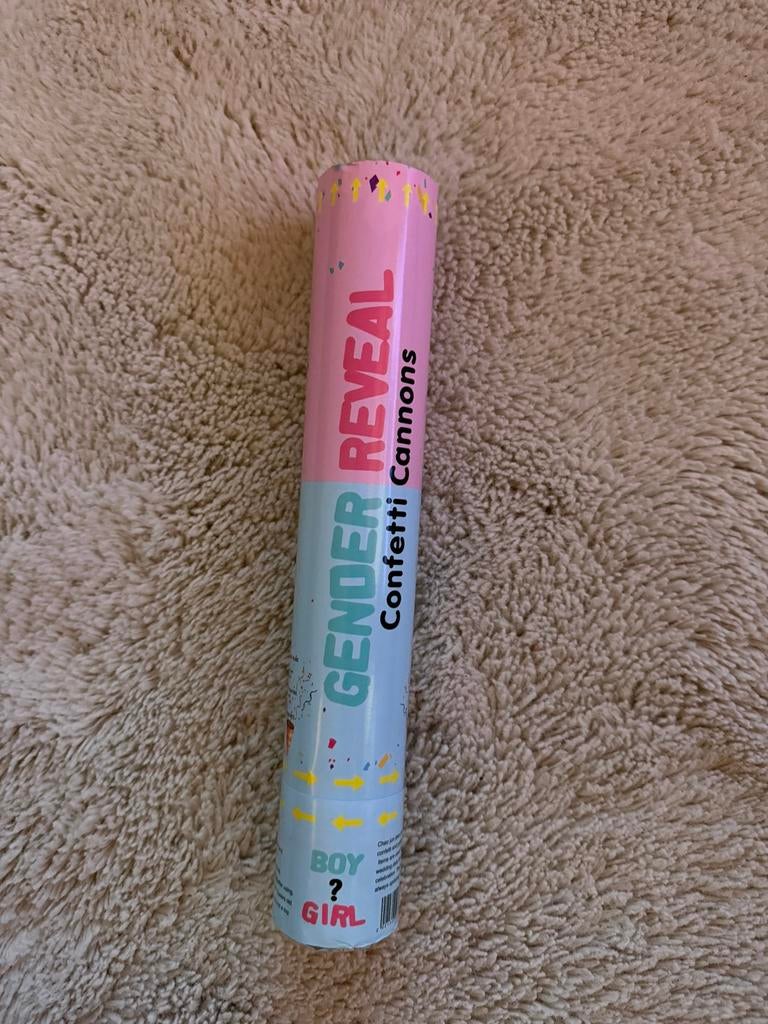 Gender reveal confetti kanon - jongen doos 95 stuks, Ophalen, Nieuw, Geboorte of Huwelijk
