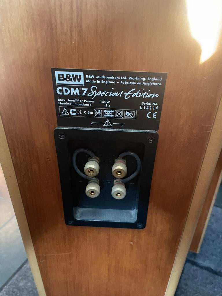 B&W CDM 7 luidsprekers, Audio, Tv en Foto, Luidsprekers, Ophalen, Zo goed als nieuw, Bowers & Wilkins (B&W), 120 watt of meer
