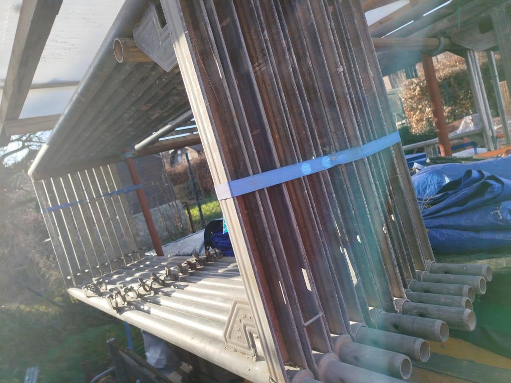 Layher Blitz Steigerraam staal 0,73x2m - 18 stuks, Doe-het-zelf en Verbouw, Ophalen, Gebruikt, Gevelsteiger, 2 tot 5 meter
