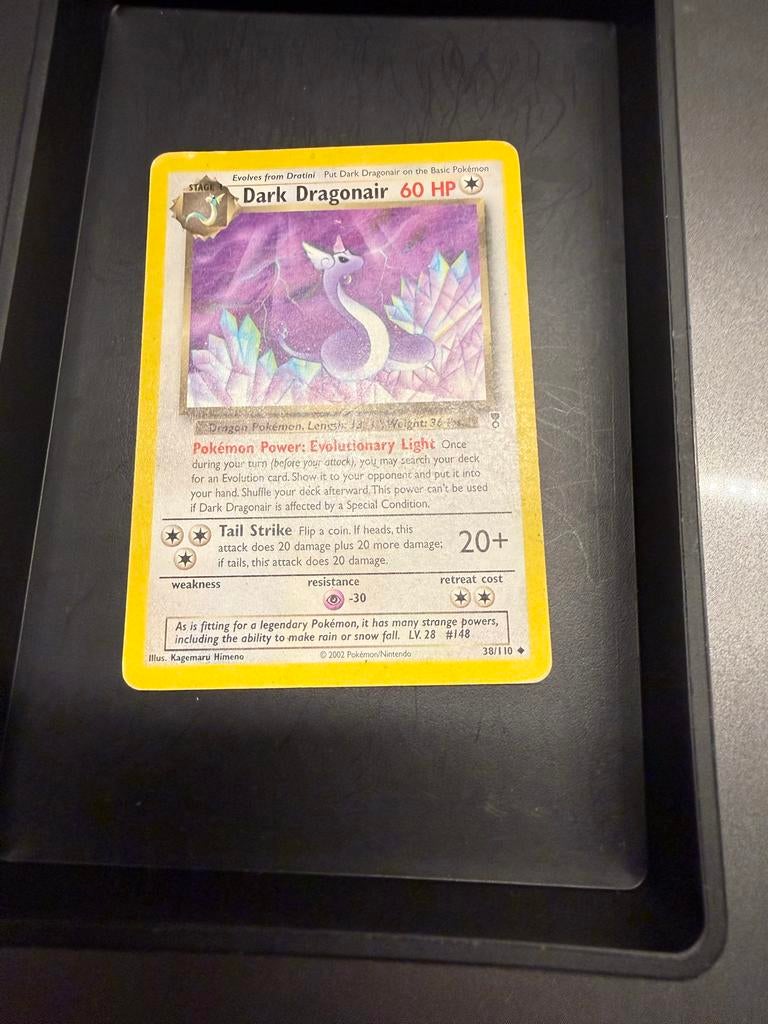Dark Dragonair 38/110 - Gebruikte Pokémon kaart, Ophalen of Verzenden, Gebruikt, Losse kaart