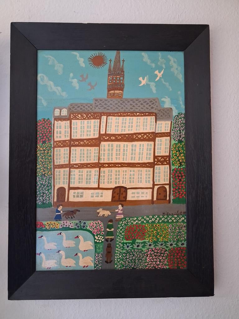 Naief schilderij Mina Ennulat Kleve, Antiek en Kunst, Ophalen of Verzenden