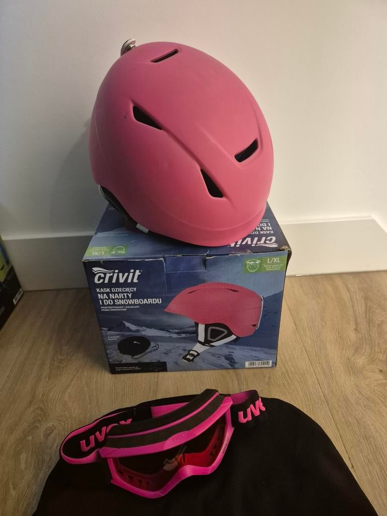 Ski helm plus bril kds L 52-55, Overige merken, Overige typen, Ophalen of Verzenden, Zo goed als nieuw