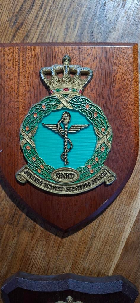 Militair schild Geneeskundige Dienst Landmacht – GNKD, Ophalen of Verzenden, Landmacht, Nederland, Embleem of Badge