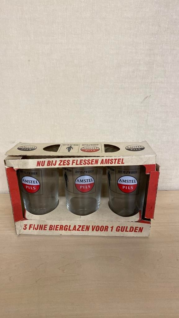 Oude Amstel glazen, Ophalen of Verzenden, Zo goed als nieuw, Glas of Glazen, Amstel