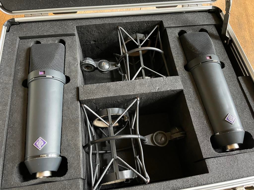 Neumann U87 matched pair eind jaren 80, Ophalen, Gebruikt, Studiomicrofoon