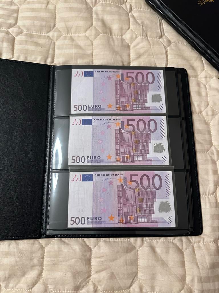 Setje van 3 x 500 Euro nieuw unc Biljetten 750  perstuk, Postzegels en Munten, Bankbiljetten | Europa | Eurobiljetten, Ophalen of Verzenden