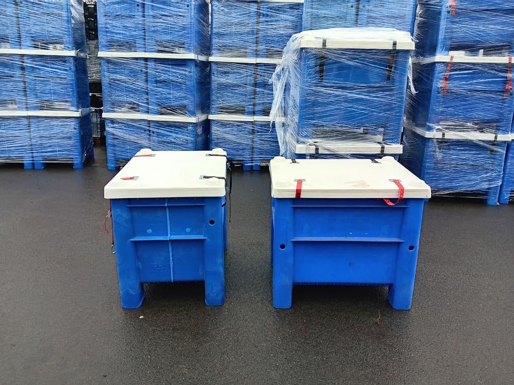 Kleine palletboxen met deksel, Ae, Gebruikt, 60 cm of meer, Bak of Kist