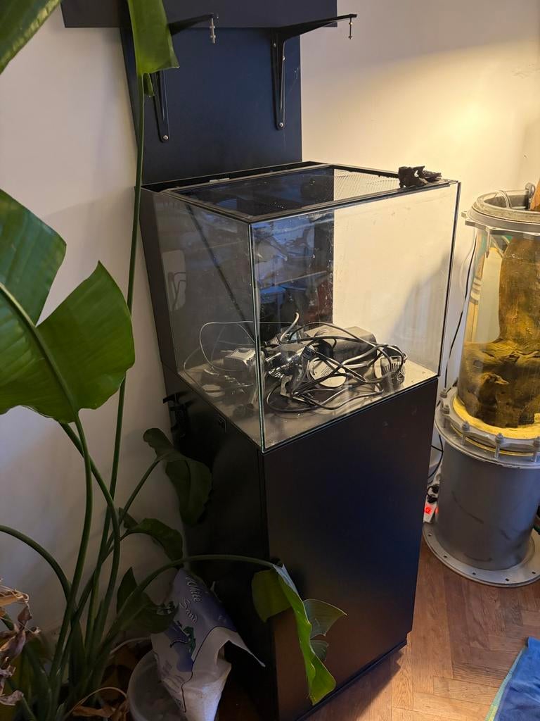 Zeeaquarium waterbox 72L inclusief originele kast, Dieren en Toebehoren, Ophalen, Gebruikt, Gevuld zeewateraquarium