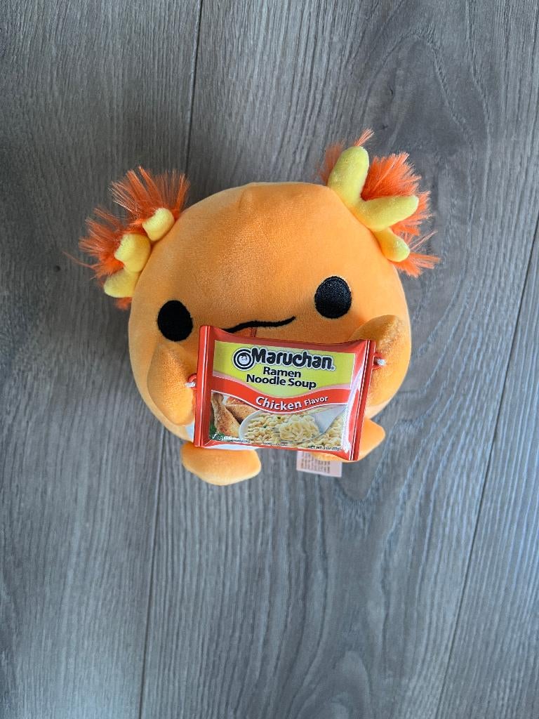 Nieuw Snackles knuffel Axolotl oranje met mini noodles, Ophalen of Verzenden, Nieuw, Overige typen